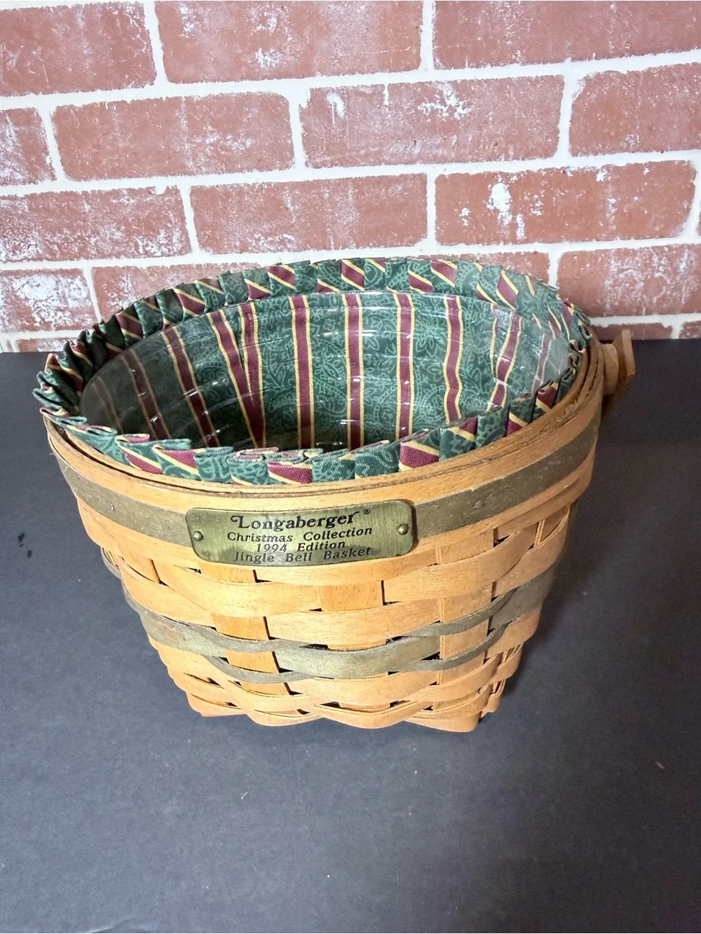 Longaberger Holiday Cheer Basket 1996- with Green Accent Christmas Collection